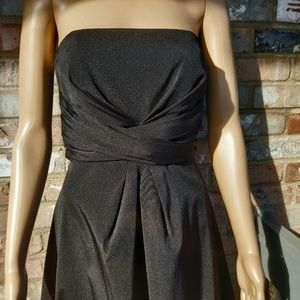 Elegant White House Black Market Fprmal Strapless Taffeta Mini Dress Sz 4